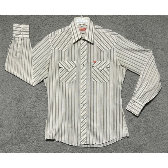 Vintage Ely Plains Shirt Mens L Long Sleeve Pearl Snap Cowboy Western Ranch Ride - Picture 1 of 10